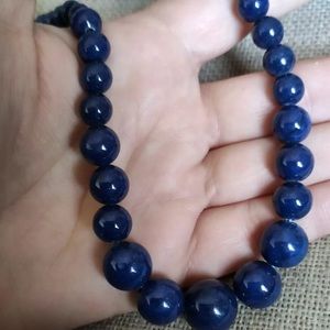 Necklace of Graduated Lapis Lazuli 6-14mm 18”